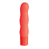 Оранжевый вибромассажёр с рельефом NMC PURE 3.5INCH VIBRATOR ORANGE 111640 (9 см)