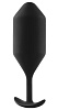 Чёрная пробка для ношения b-Vibe Snug Plug 5 BV-013-BLK (14 см)
