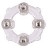 Прозрачное эрекционное кольцо с бусинам Seven Creations Stud Ring 21-82CL BCD