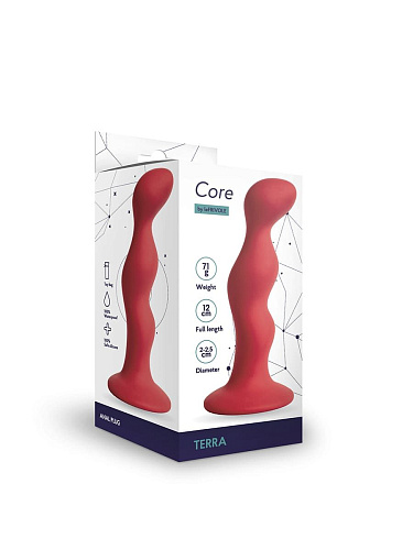 Бордовая анальная пробка Le Frivole Terra 05515 (12 см)