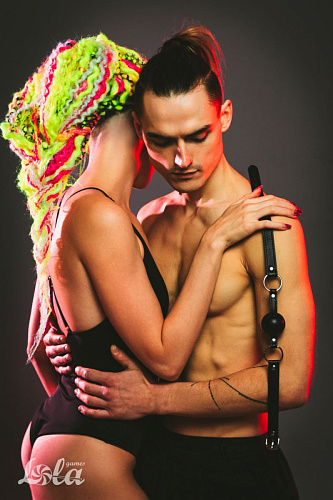 Чёрный кляп-шарик Lola toys Love Spell 1144-01lola