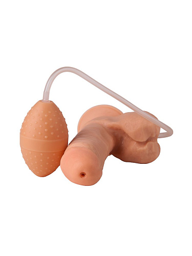Телесный фаллоимитатор-реалистик на присоске с грушей LOVETOY (А-Полимер) 181400 (16,5 см)