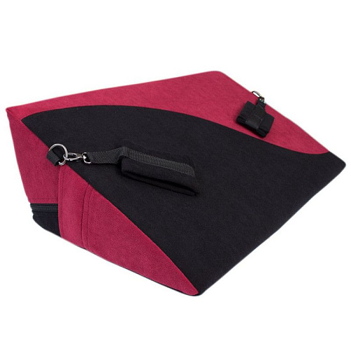 Малиново-чёрная подушка для любви с фиксаторами RestArt HANNA RA-502