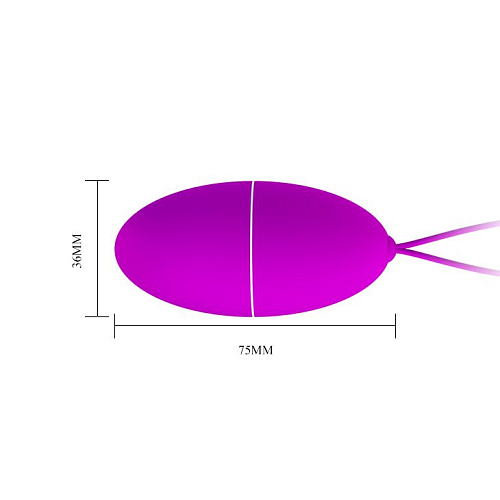 Лиловое гладкое виброяйцо с пультом ДУ Baile Joanne BI-014362W-6