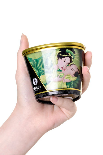 Массажная свеча с ароматом зелёного чая Shunga Exotic Green Tea  4511