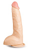 Телесный фаллоимитатор с присоской Brazzers DWS020 (24 см)