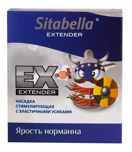 Прозрачная стимулирующая насадка Sitabella Extender «Ярость норманна» 1410