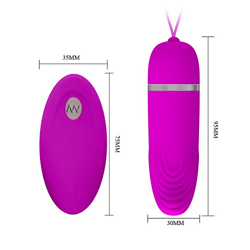 Лиловая вибропуля с пультом ДУ Baile Deirdre BI-014406W