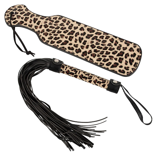 Эротическая игра с аксессуарами в чёрном и леопардовом цветах Orion Master Slave 07003630000