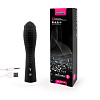 Чёрный вибромассажёр с 12 режимами вращения шариков Xuanai 8219NA-2 (18,5 см)