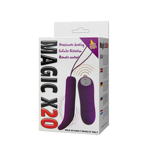 Лиловый мини-вибратор на дистанционном управлении с силиконовой насадкой Baile BI-014131-1 (9,5 см)