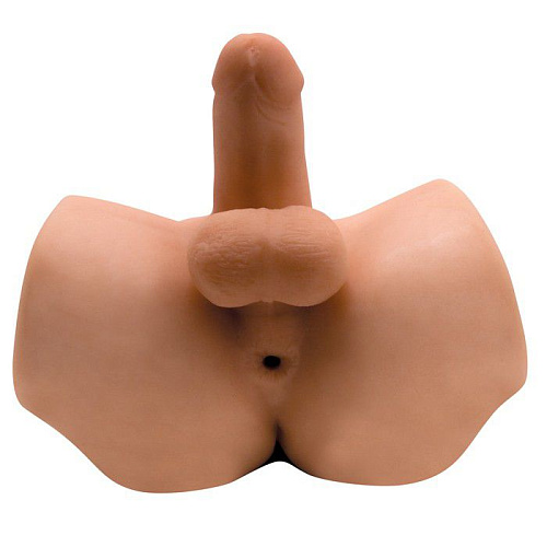 Большой мастурбатор с эрегированным членом тнлнмного цвета Topco Sales VIRTUAL HEARTTHROB 1004024