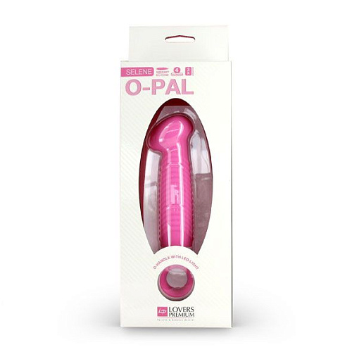 Розовый вибромассажёр LoversPremium O-Pal Selene E22024 (18 см)
