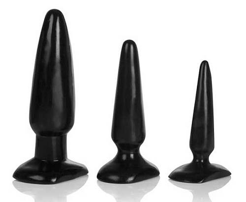 Набор чёрных анальных пробок California Exotic Novelties Anal Training Kit SE-6871-03-3