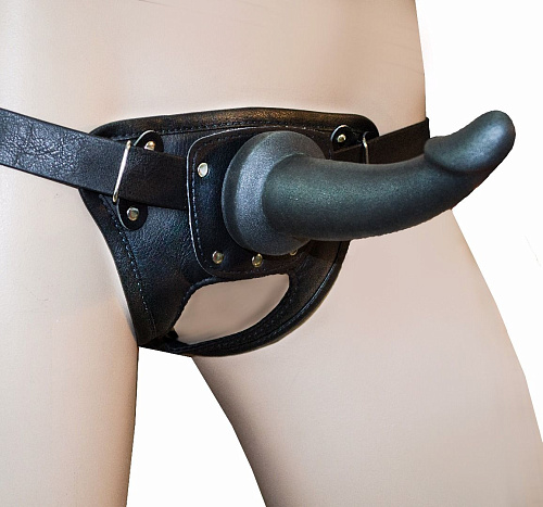 Универсальный пояс премиум класса (S) с 2 чёрными насадками LOVETOY (А-Полимер) 300503