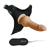 Телесный страпон на чёрных трусиках Howells 10 Mode Vibrations 6.3 Harness Silicone Dildo 92005flesh (15,5 см)