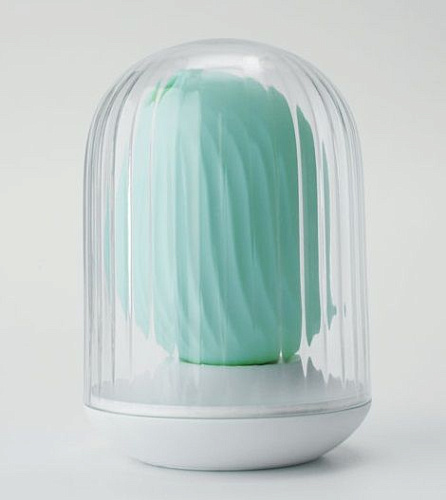 Мятный вакуум-волновой стимулятор с вибрацией и базой-ночником Cuddly Bird CB-GR