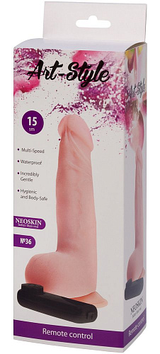 Реалистичный вибратор из неоскин телесного цвета LOVETOY (А-Полимер) ART-Style №36 023527 (19 см)