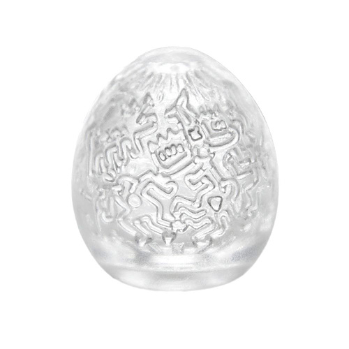 Мастурбатор-яйцо белого цвета Tenga Keith Haring EGG PARTY KHE-003