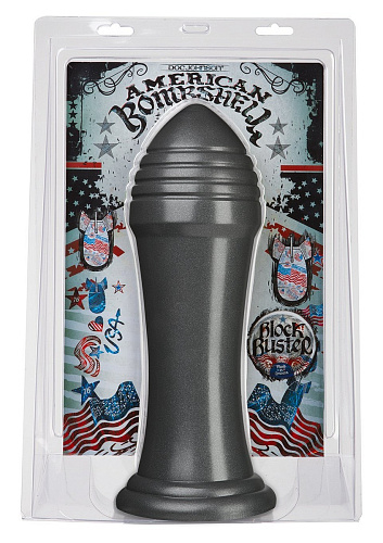 Серый гигантский анальный стимулятор Doc Johnson Blockbuster Gun Metal 0270-23-CD (30,5 см)