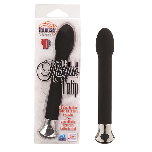 Чёрный вибратор с memory-чипом California Exotic Novelties TULIP SE-0560-70-3 (14 см)