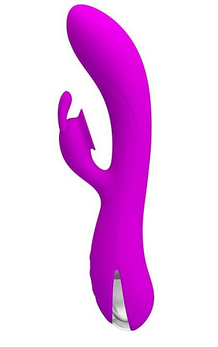 Лиловый вибратор с вакуумной стимуляцией клитора Baile Sam BI-014581 (20,6 см)