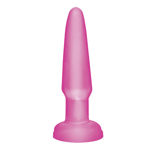 Розовая анальная пробка Pipedream Basix Rubber Beginners PD4267-11 (10,9 см)