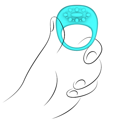 Бирюзовая вибро-насадка Jopen ELA JO-8032-05-3