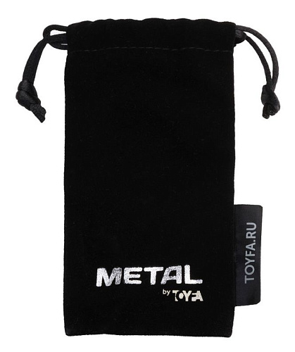 Серебристая коническая анальная втулка с зелёным кристаллом ToyFa 717003-7 (9,5 см)