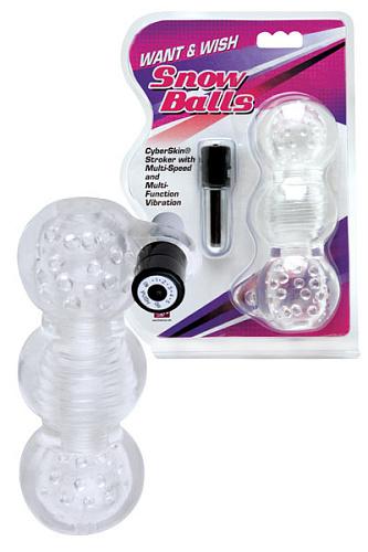 Прозрачный вибромастурбатор с внутренним рельефом Dream Toys 20321