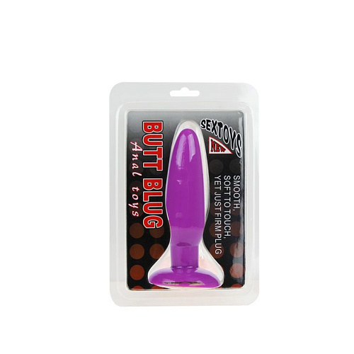 Фиолетовая анальная пробка с присоской Baile BI-017001R-0603S (13,5 см)