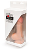 Телесный фаллоимитатор с мошонкой на присоске Пикантные штучки DP02096T (13,5 см)