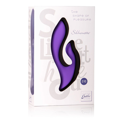 Двойной фиолетовый вибромассажёр California Exotic Novelties Silhouette S16 SE-4593-30-3