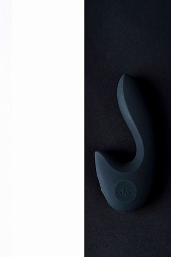 Нереалистичный вибратор чёрного цвета с клиторальным отростком Sense Max SVB (16 см)