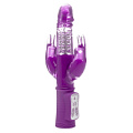 Фиолетовый вибратор с двумя отростками по бокам Shots Media BV Laci SIM015PUR (23 см)
