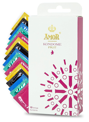 Ароматизированные презервативы AMOR Fruit 50390 (15 шт)
