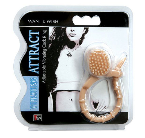 Затягивающееся эрекционное виброкольцо телесного цвета Dream Toys 20164