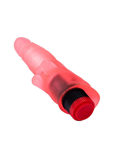 Двойной розового цвета анально-вагинальный вибромассажёр с лепестками LOVETOY (А-Полимер) 224900 (17 см)