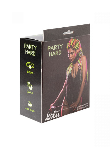 Чёрный ошейник с поводком Lola toys Fetish 1084-01lola