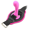 Розовый страпон с креплением на бедро Romfun ZW-018 (13 см)