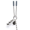 Серебристые зажимы для сосков на нитке бусин Fifty Shades of Grey At My Mercy Chained Nipple Clamps FS-63952