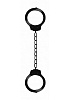 Металлические чёрные оковы Shots Media BV Pleasure Legcuffs OU006BLK
