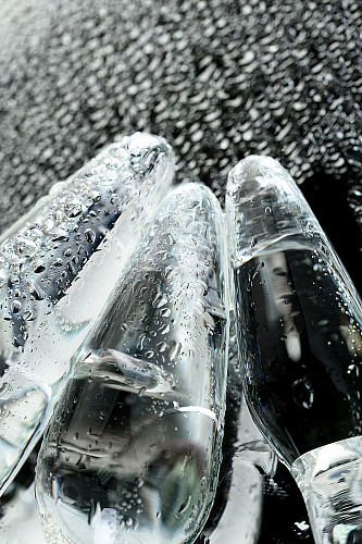 Набор из трёх стеклянных анальных пробок с круглым ограничителем Sexus Sexus Glass 912306