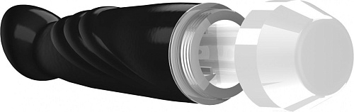 Чёрный вибратор со скошенной головкой Shots Media BV Livvy LOV004BLK (15,5 см)