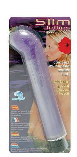 Водонепроницаемый фиолетовый массажёр G-точки Seven Creations SLIM JELLY G-SPOT VIBRATOR 2K702LV BCD GP (15,2 см)