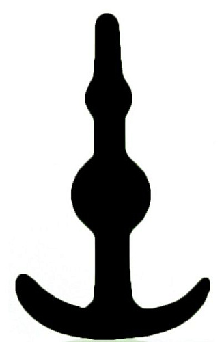 Чёрная анальная втулка NMC SMILING SILICONE BUTT PLUG BLACK 111592 (8,9 см)