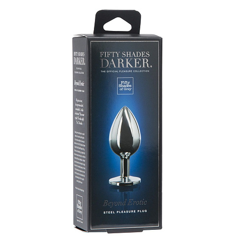 Серебристая анальная пробка Fifty Shades of Grey Beyond Erotic Butt Plug FS-63949 (8,9 см)