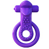 Фиолетовое эрекционное кольцо на пенис и мошонку Pipedream Lovely Licks Couples Ring D5822-12