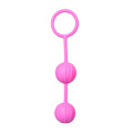 Розовые вагинальные шарики с ребрышками EDC Roze Love Balls ET004PNK