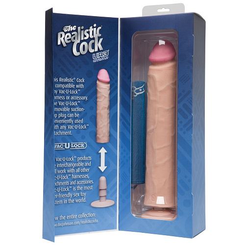 Большой реалистичный фаллоимитатор без мошонки Doc Johnson 0276-32-BX (31 см)